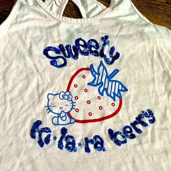 Ki-La-Ra Hello Kitty Racerback Light Pink Tank Top (M but fits S) - Picture 4 of 6